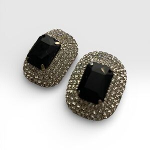 Elegant Black and Silver Earrings